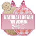 SERRENTO Egyptian Natural Loofah Exfoliating Body Scrubber for Face, Body and Back